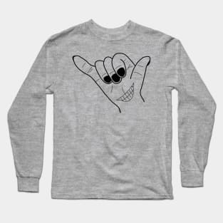 Carefree Hand Gesture Long Sleeve T-Shirt